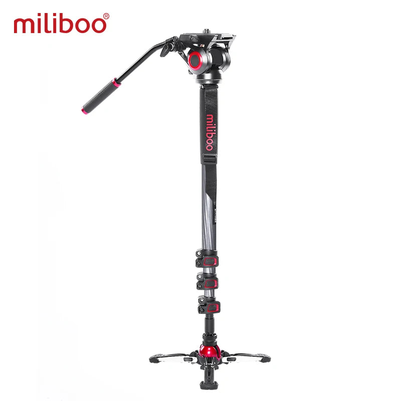 miliboo MTT705Ⅱ Camera Video Monopod with Fluid Drag Head Professional Camera Stand for DSLR, Camcorder Travel 10kg load