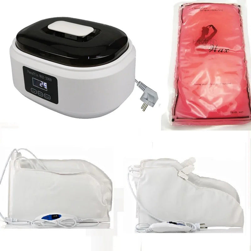 Paraffin Heater 2L Capacity Square Wax Bean Machine Hair Removal Wax Machine Paraffin Wax Therapy Moisturizing Heat Therapy